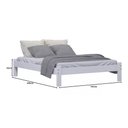 Ver imagem 2 de Cama Turca Queen De Madeira Maciça Reforçada Branco Nemargi