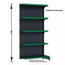 Ver imagem 3 de Gondola Parede 170 Fit Ate 3 Metros Preto 15 Bandeja Pe Verde