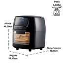 Ver imagem 2 de Fritadeira Elétrica sem Óleo Air Fryer Amvox Oven Arf 1222 12l (220v)
