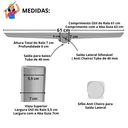 Ver imagem 6 de Ralo Linear Seca Box 60cm x 5cm Inox Trilho Escovado Coletor Branco e Tela