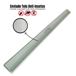 Ralo Linear Seca Box 60cm X 5cm Inox Trilho Escovado Coletor Branco e Tela - 5