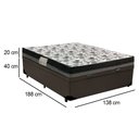 Ver imagem 4 de Cama Baú Casal Sintético + Colchão Casal Ortobom Iso Dupla Face 60X188X138 Marrom