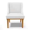 Ver imagem 3 de Kit 06 Cadeiras de Jantar Liz Corino Branco Base Fixa Madeira Castanho - D’Rossi