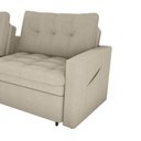 Ver imagem 7 de Sofá Cama 3 Lugares Casal 2,20 Mts Bouclê Nayla Matrix Cor:boucle Bege