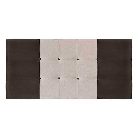 Cabeceira Solteiro Jbe Moveis Nina 94cm Marrom/Bege Para Cama Box 88cm Decoração Quarto