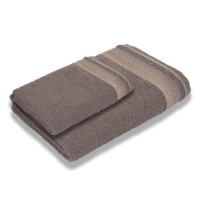 Jogo com Toalhas Luxury Soft Beka 1 Banho + 1 Rosto Luxo Cinza