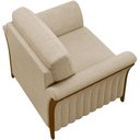Ver imagem 5 de Kit 02 Poltronas para Sala de Estar Decorativas Base Fixa Stefan M03 Linho Bege Escuro - Lyam Decor