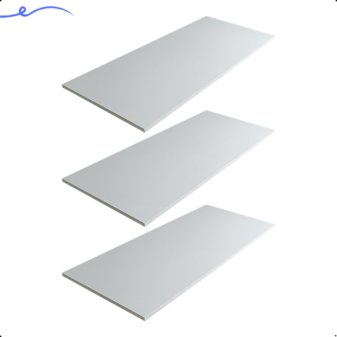 Kit 3 Prateleira Branca 80X40 Tampo Tabua Mdf  Organizadora Decoração Cozinha Quarto Banheiro Sala