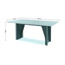 Ver imagem 2 de Mesa de Jantar Paolla 10 Lugares 240x110cm Madeira Maciça Tampo com Vidro - Off White/peroba