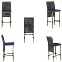 Ver imagem 5 de Mesa Bistrô 4 Banquetas Roma Fendi Corda Estofado 10 Trama Preto