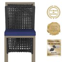Ver imagem 3 de Mesa Bistrô 4 Banquetas Roma Fendi Corda Estofado 10 Trama Preto