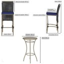 Ver imagem 2 de Mesa Bistrô 4 Banquetas Roma Fendi Corda Estofado 10 Trama Preto