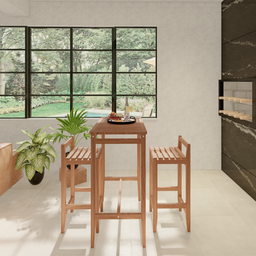 Conjunto Bistrô Mesa e Duas Banquetas - 2