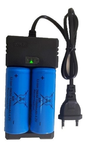 Super Carregador Duplo + 2 Baterias 26650 para Lanterna T9 Ljx - 2