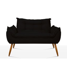 Sofá Opala Namoradeira para Sala – Balaqui Decor Cor:Preta - 2