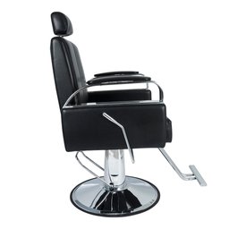 Cadeira Hidráulica Reclinável Barbeiro Salão Pelegrin PEL-6413 Preto - 4