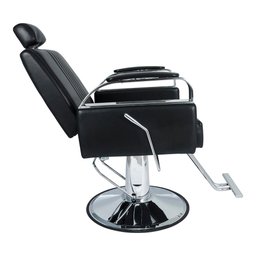 Cadeira Hidráulica Reclinável Barbeiro Salão Pelegrin PEL-6413 Preto - 6