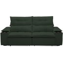 Ver imagem 3 de Sofá Retrátil Reclinável para Sala de Estar Living 210cm Ártico F04 Veludo Verde - Lyam Decor