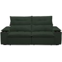 Ver imagem 5 de Sofá Retrátil Reclinável para Sala de Estar Living 210cm Ártico F04 Veludo Verde - Lyam Decor