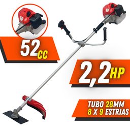 Roçadeira À Gasolina Anmax Cg520p Tb 2t 52cc 2,2hp 10.000rpm C/ Lâmina 2 Pontas e Carretel - 2