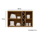 Ver imagem 2 de Armário de Cozinha Modulado Tempranillo 2 Portas (Vidro Reflecta) 120cm Amendoa/Off White - Ronipa