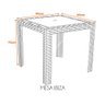 Mesa Ibiza Polipropileno com Tampo Fratini Preto - 2