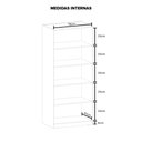 Ver imagem 4 de Armario Multiuso Grande 02 Portas 100% MDF Móveis Rimo Branco
