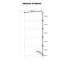 Ver imagem 4 de Armario Multiuso Grande 02 Portas 100% Mdf Móveis Rimo Branco