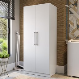 Armario Multiuso Grande 02 Portas 100% Mdf Móveis Rimo Branco - 1