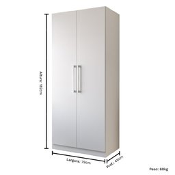 Armario Multiuso Grande 02 Portas 100% Mdf Móveis Rimo Branco - 3