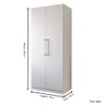 Armario Multiuso Grande 02 Portas 100% Mdf Móveis Rimo Branco - 3