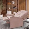 Poltrona Confortável Reclinável Suede Rose Isadora Shop JM - 1