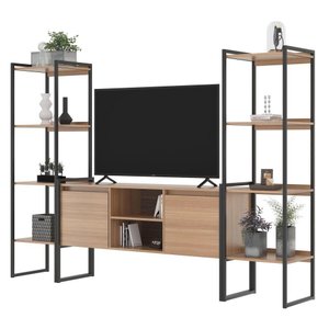 Rack para Tv Estilo Industrial com Estante Montana