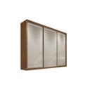Ver imagem 1 de Guarda Roupa Casal 3 Portas de Correr e 8 Gavetas Diamond/londres Freijo Cumaru C/ Fendi - Novo