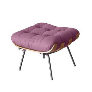 Puff Costela Para Sala Quarto Suede:Rosa