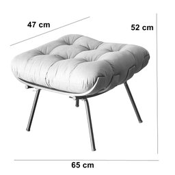 Puff Costela Para Sala Quarto Suede:Rosa - 2