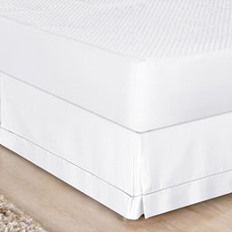 Saia Box Solteiro Ponto Palito Micropercal - Branco - 2