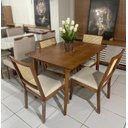 Ver imagem 1 de Sala de Jantar Completa 4 Cadeiras 1,20x90 Escócia Art Salas