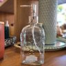Saboneteira Porta Sabonete Líquido Vidro Clear Coração Relevo 500ml - Tuut - 2