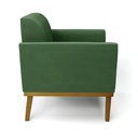 Ver imagem 7 de Poltrona Decorativa Isabella Pés Fixo em Madeira Castanho Suede Verde G19 - Gran Belo
