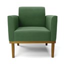 Ver imagem 6 de Poltrona Decorativa Isabella Pés Fixo em Madeira Castanho Suede Verde G19 - Gran Belo