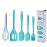 Kit 5 Peças Utensílios de Silicone para Cozinha Conjunto Completo Gourmet Prático Fácil de Limpar Co - 1