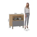 Ver imagem 2 de Balcão Modulado 80cm (sem Tampo) Misto 1 Gavetão 1 Porta Slim Luciane