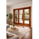 Ver imagem 1 de Porta Balcão de Madeira Modelo Luxo 2,15(a)x2,70(l) C/fechadura