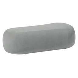 Puff Decorativo Itália 120cm Sala Escritorio Luxo Bouclé Cinza - Amarena Móveis - 1