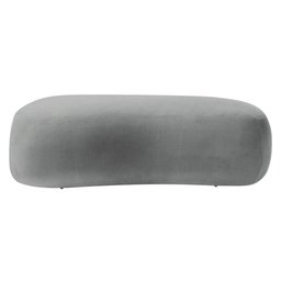 Puff Decorativo Itália 120cm Sala Escritorio Luxo Bouclé Cinza - Amarena Móveis - 8