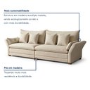 Ver imagem 4 de Sofá Living Bipartido 4 Lugares 4 Almofadas Decorativas 290cm Pés em Madeira Maciça Copenhague