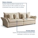 Ver imagem 7 de Sofá Living Bipartido 4 Lugares 4 Almofadas Decorativas 290cm Pés em Madeira Maciça Copenhague
