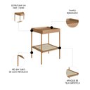 Ver imagem 3 de Mesa Lateral com Prateleira Pé Metal Arlo A10 Hanover/dourado - Mpozenato