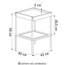Ver imagem 4 de Mesa Lateral com Prateleira Pé Metal Arlo A10 Hanover/dourado - Mpozenato